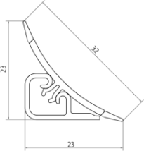Плинтус LB-23, L=3000мм, черный матовый в Нерюнгри - neryungri.katalogmebeli.com | фото 2