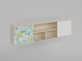 Полка между шкафами 1660 Твит (Белый/корпус Клен) в Нерюнгри - neryungri.katalogmebeli.com | фото