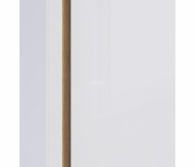 Веста СБ-2259 Шкаф 2х дверный с зеркалом Дуб Бунратти/Белый глянец в Нерюнгри - neryungri.katalogmebeli.com | фото 3