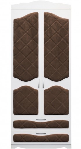 Шкаф 2-х створчатый с ящиками серии Иллюзия 08 Шоколад в Нерюнгри - neryungri.katalogmebeli.com | фото