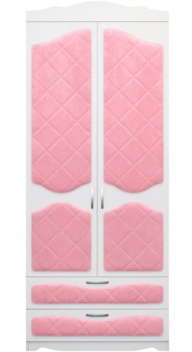 Шкаф 2-х створчатый с ящиками серии Иллюзия 36 Светло-розовый в Нерюнгри - neryungri.katalogmebeli.com | фото