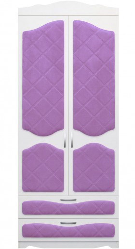 Шкаф 2-х створчатый с ящиками серии Иллюзия 67 Светло-фиолетовый в Нерюнгри - neryungri.katalogmebeli.com | фото