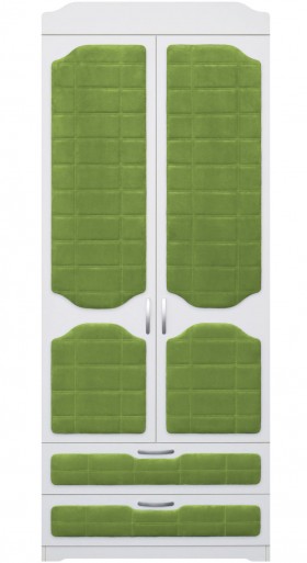 Шкаф 2-х створчатый с ящиками серии Спорт 76 Зелёный в Нерюнгри - neryungri.katalogmebeli.com | фото