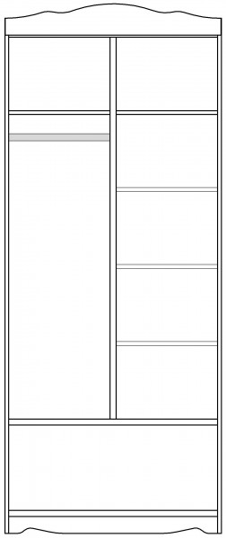 Шкаф 2-х створчатый серии Иллюзия 02 Бежевый в Нерюнгри - neryungri.katalogmebeli.com | фото 4