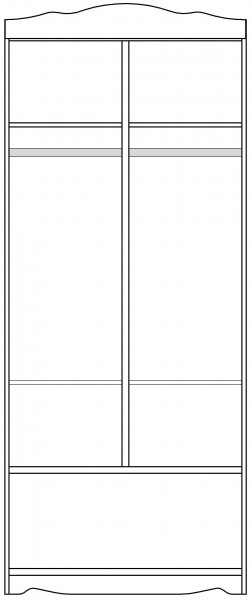Шкаф 2-х створчатый серии Иллюзия 33 Сиреневый в Нерюнгри - neryungri.katalogmebeli.com | фото 5