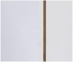 Веста СБ-2258 Шкаф 3х дверный с зеркалом Дуб Бунратти/Белый глянец в Нерюнгри - neryungri.katalogmebeli.com | фото 2