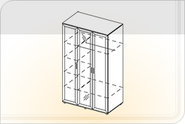 Шкаф 3-х створчатый ШК-3 Классика (анкор светлый) в Нерюнгри - neryungri.katalogmebeli.com | фото