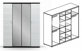 Шкаф 4-х дверный Гретта СБ-207 в Нерюнгри - neryungri.katalogmebeli.com | фото 1