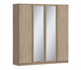 Веста СБ-3082 Шкаф 4х дверный с зеркалами Дуб Сонома в Нерюнгри - neryungri.katalogmebeli.com | фото