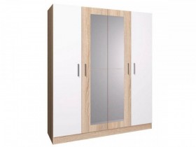Шкаф 4-х дверный СБ-2750 Уют (Дуб Сонома/Белый) в Нерюнгри - neryungri.katalogmebeli.com | фото 3