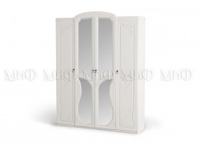 Шкаф 4-створчатый Мария (Белый глянец) в Нерюнгри - neryungri.katalogmebeli.com | фото