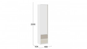 Шкаф для белья комбинированный «Сканди» Дуб Гарден/Белый/Глиняный серый в Нерюнгри - neryungri.katalogmebeli.com | фото 3