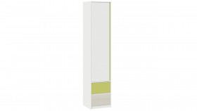 Шкаф для белья комбинированный «Сканди» Дуб Гарден/Белый/Зеленый в Нерюнгри - neryungri.katalogmebeli.com | фото