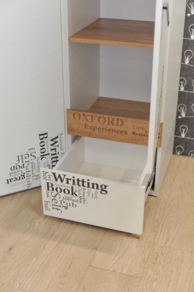 Шкаф для белья «Оксфорд» (Ривьера/Белый с рисунком) в Нерюнгри - neryungri.katalogmebeli.com | фото 4