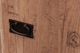 Шкаф для белья «Пилигрим» (Дуб Каньон светлый, Фон серый) в Нерюнгри - neryungri.katalogmebeli.com | фото 4