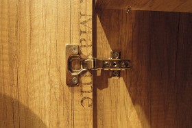 Шкаф для белья «Пилигрим» (Дуб Каньон светлый, Фон серый) в Нерюнгри - neryungri.katalogmebeli.com | фото 6