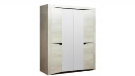 Шкаф для одежды Лючия (4-х дв.) (венге / белый) в Нерюнгри - neryungri.katalogmebeli.com | фото