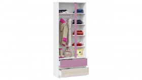 Шкаф для одежды комбинированный «Сканди» Дуб Гарден/Белый/Лиловый в Нерюнгри - neryungri.katalogmebeli.com | фото 4