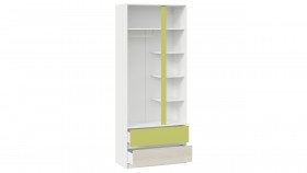 Шкаф для одежды комбинированный «Сканди» Дуб Гарден/Белый/Зеленый в Нерюнгри - neryungri.katalogmebeli.com | фото 3