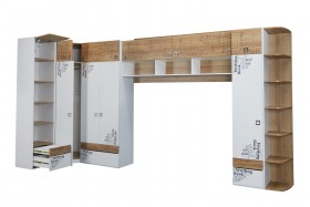 Шкаф для одежды «Оксфорд» (Ривьера/Белый с рисунком) в Нерюнгри - neryungri.katalogmebeli.com | фото 4