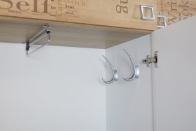 Шкаф для одежды «Оксфорд» (Ривьера/Белый с рисунком) в Нерюнгри - neryungri.katalogmebeli.com | фото 7
