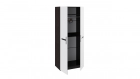 Шкаф для одежды с 2-мя дверями «Фьюжн» Белый глянец/Венге Линум в Нерюнгри - neryungri.katalogmebeli.com | фото 3