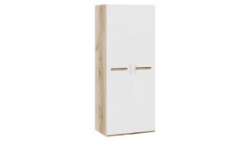 Шкаф для одежды с 2-мя дверями «Фьюжн» Дуб Делано/Белый глянец в Нерюнгри - neryungri.katalogmebeli.com | фото
