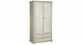 Шкаф для одежды "Сохо" (бетон пайн белый/2 ящика/зеркало) в Нерюнгри - neryungri.katalogmebeli.com | фото 2