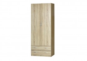Шкаф для платья и белья 2-х дверный без зеркала Дуб Сонома в Нерюнгри - neryungri.katalogmebeli.com | фото