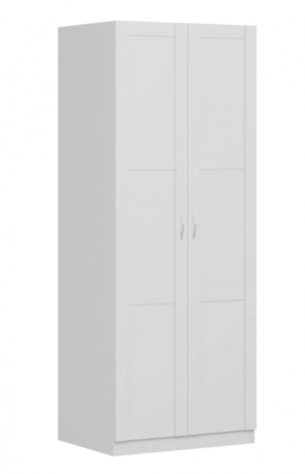 Шкаф двухдверный Пегас сборный белый в Нерюнгри - neryungri.katalogmebeli.com | фото