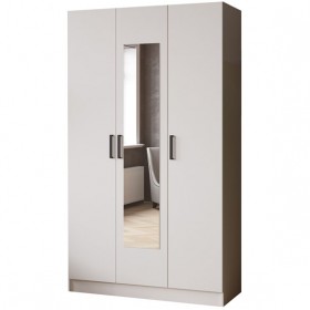 Шкаф комбинированный Ларс (1,2) с зеркалом белый в Нерюнгри - neryungri.katalogmebeli.com | фото 1