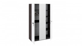 Шкаф комбинированный с 3-мя дверями «Фьюжн» Белый глянец/Венге Линум в Нерюнгри - neryungri.katalogmebeli.com | фото 3