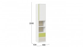 Шкаф комбинированный «Сканди» Дуб Гарден/Белый/Зеленый в Нерюнгри - neryungri.katalogmebeli.com | фото 4