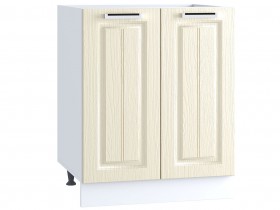 Шкаф нижний под мойку 600, ШНМ 600 (Клен кремовый/корпус белый) в Нерюнгри - neryungri.katalogmebeli.com | фото