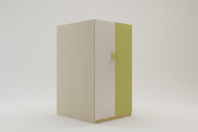 Шкаф под кровать второго яруса Эппл (Зеленый/Белый/корпус Клен) в Нерюнгри - neryungri.katalogmebeli.com | фото 2