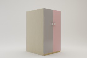Шкаф под кровать второго яруса Грэйси (Розовый/Серый/корпус Клен) в Нерюнгри - neryungri.katalogmebeli.com | фото 2