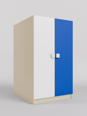 Шкаф под кровать второго яруса Скай (Синий/Белый/корпус Клен) в Нерюнгри - neryungri.katalogmebeli.com | фото