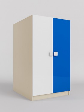 Шкаф под кровать второго яруса Скай люкс (Синий/Белый/корпус Клен) в Нерюнгри - neryungri.katalogmebeli.com | фото