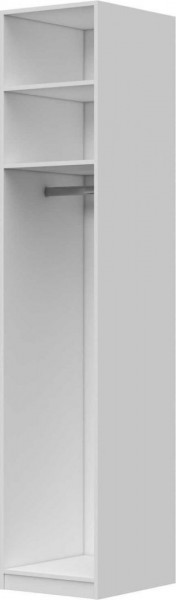 Шкаф ШР-1 без зеркала Вива (Белый/Белый глянец/Платина) в Нерюнгри - neryungri.katalogmebeli.com | фото 3