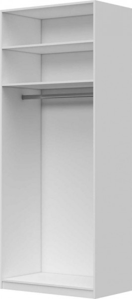 Шкаф ШР-2 без зеркал, Вива (Белый/Белый глянец/Платина) в Нерюнгри - neryungri.katalogmebeli.com | фото 2
