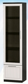 Шкаф средний с ящиком и стеклодверью ДЛЯ ГОСТИНОЙ ШСЯС-450 Венге/Дуб выбеленный в Нерюнгри - neryungri.katalogmebeli.com | фото 1