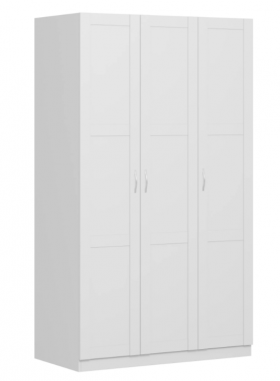 Шкаф трехдверный Пегас сборный белый в Нерюнгри - neryungri.katalogmebeli.com | фото