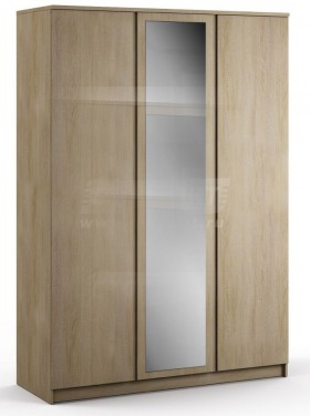 Веста СБ-2258 Шкаф 3х дверный с зеркалом Дуб Сонома в Нерюнгри - neryungri.katalogmebeli.com | фото 1