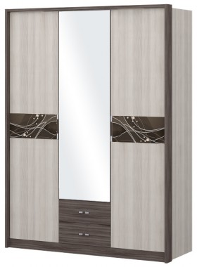 Шкаф трехстворчаты с зеркалом Шк68.1 Николь в Нерюнгри - neryungri.katalogmebeli.com | фото