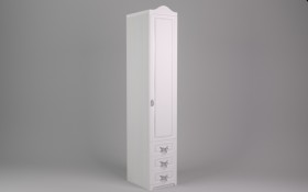 Шкаф угловой Бэлла с ящиками (Выбеленное дерево/Белый) в Нерюнгри - neryungri.katalogmebeli.com | фото 2