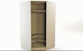 Шкаф угловой (угловая секция) Скай люкс (Синий/корпус Клен) в Нерюнгри - neryungri.katalogmebeli.com | фото 2