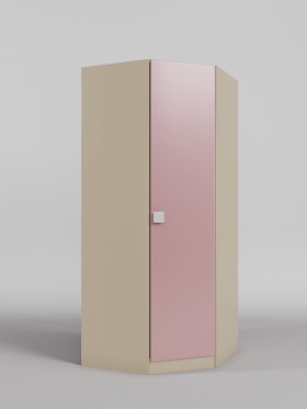 Шкаф угловой (угловая секция) Грэйси (Розовый/корпус Клен) в Нерюнгри - neryungri.katalogmebeli.com | фото