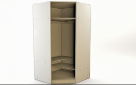 Шкаф угловой (угловая секция) Клаксон без машинок (Белый/корпус Клен) в Нерюнгри - neryungri.katalogmebeli.com | фото 2