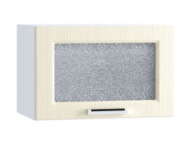 Шкаф верхний горизонтальный со стеклом 500, ШВГС 500 (Клен кремовый/корпус белый) в Нерюнгри - neryungri.katalogmebeli.com | фото