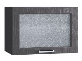 Шкаф верхний горизонтальный со стеклом 609, ШВГС 609 (Клен серый/корпус венге) в Нерюнгри - neryungri.katalogmebeli.com | фото